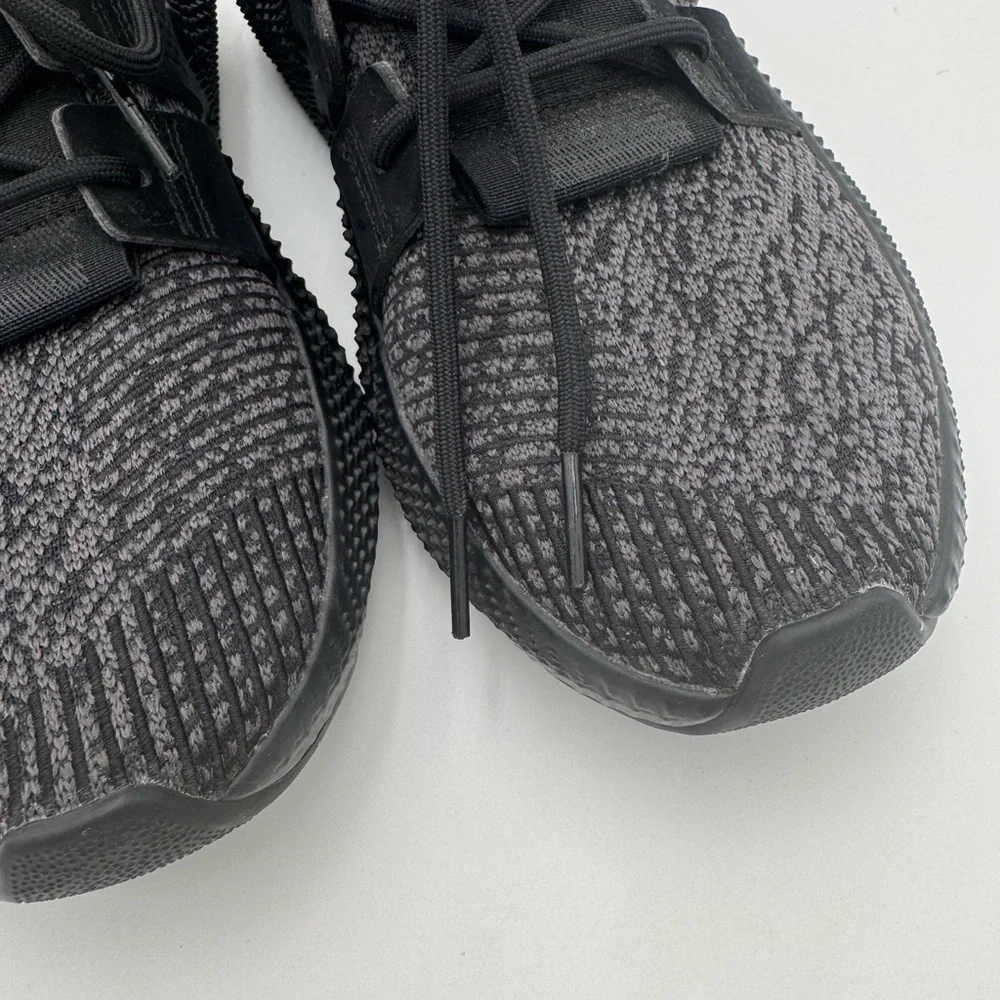 Adidas Charcoal and Black Knit Sneakers